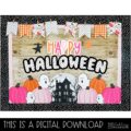 Halloween Boo Street Bulletin Board Kit