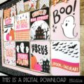 Halloween Boo Street Bulletin Board, Posters, A-Z Letters, and Google Slides Templates Bundle