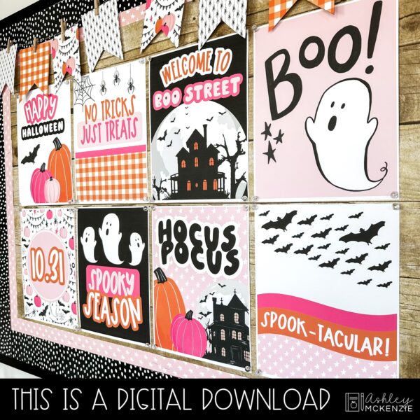Halloween Boo Street Bulletin Board, Posters, A-Z Letters, and Google Slides Templates Bundle Halloween Boo Street Bulletin Board, Posters, A-Z Letters, and Google Slides Templates Bundle