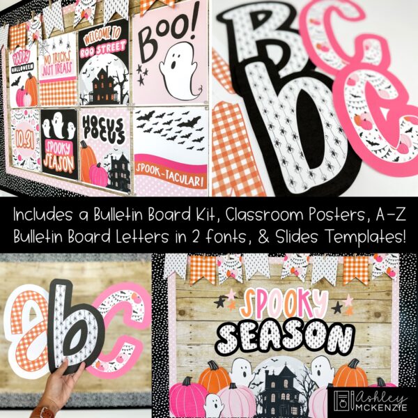 Halloween Boo Street Bulletin Board, Posters, A-Z Letters, and Google Slides Templates Bundle Halloween Boo Street Bulletin Board, Posters, A-Z Letters, and Google Slides Templates Bundle