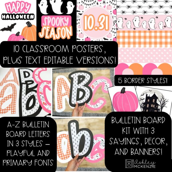 Halloween Boo Street Bulletin Board, Posters, A-Z Letters, and Google Slides Templates Bundle Halloween Boo Street Bulletin Board, Posters, A-Z Letters, and Google Slides Templates Bundle