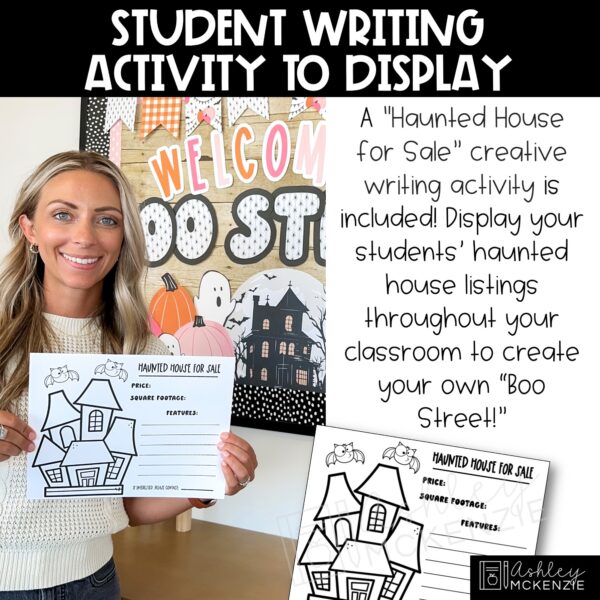 Halloween Boo Street Bulletin Board, Posters, A-Z Letters, and Google Slides Templates Bundle Halloween Boo Street Bulletin Board, Posters, A-Z Letters, and Google Slides Templates Bundle
