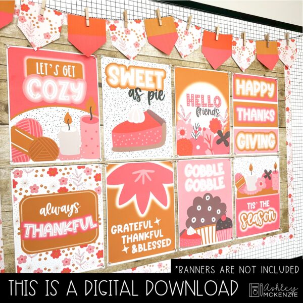Cozy Thanksgiving Classroom Decor | Classroom Posters - Editable! Cozy Thanksgiving Classroom Decor | Classroom Posters - Editable!
