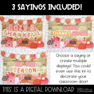Cozy Thanksgiving Bulletin Board Kit