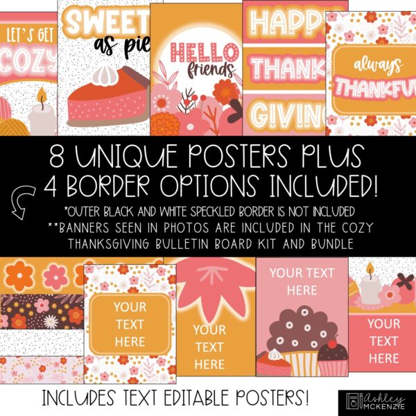 Cozy Thanksgiving Classroom Decor | Classroom Posters - Editable! Cozy Thanksgiving Classroom Decor | Classroom Posters - Editable!