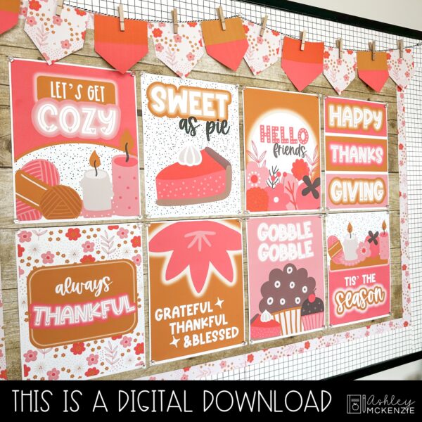Cozy Thanksgiving Bulletin Board, Posters, A-Z Letters, and Google Slides Templates Bundle Cozy Thanksgiving Bulletin Board, Posters, A-Z Letters, and Google Slides Templates Bundle