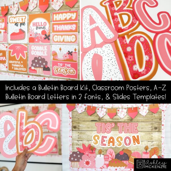 Cozy Thanksgiving Bulletin Board, Posters, A-Z Letters, and Google Slides Templates Bundle Cozy Thanksgiving Bulletin Board, Posters, A-Z Letters, and Google Slides Templates Bundle