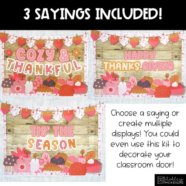 Cozy Thanksgiving Bulletin Board, Posters, A-Z Letters, and Google Slides Templates Bundle Cozy Thanksgiving Bulletin Board, Posters, A-Z Letters, and Google Slides Templates Bundle