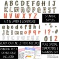 Christmas City Primary Font A-Z Bulletin Board Letters, Punctuation, and Numbers