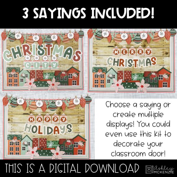 Christmas City Bulletin Board Kit Christmas City Bulletin Board Kit