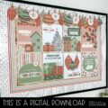 Christmas City Bulletin Board, Posters, A-Z Letters, and Google Slides Templates Bundle