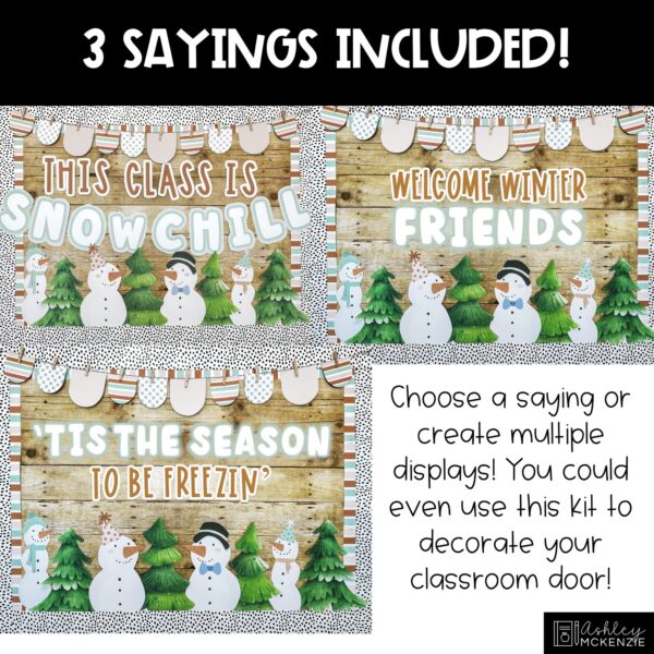 Winter Chill Bulletin Board Kit Winter Chill Bulletin Board Kit