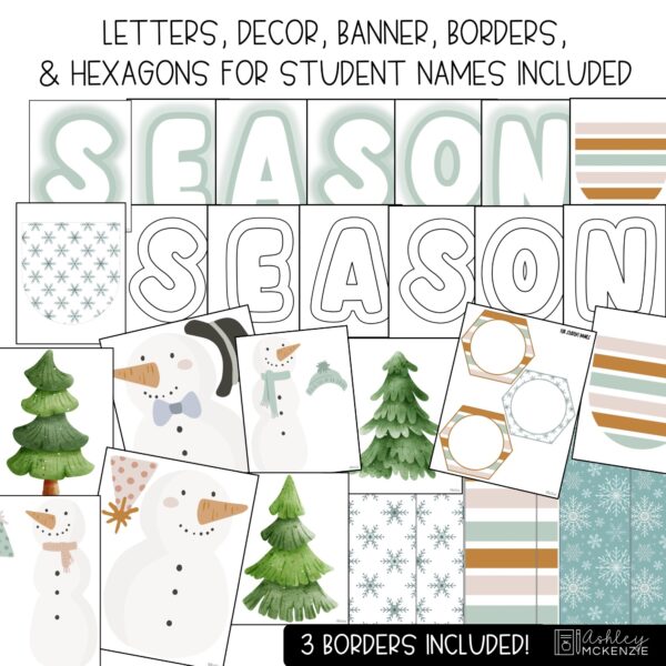 Winter Chill Bulletin Board Kit Winter Chill Bulletin Board Kit