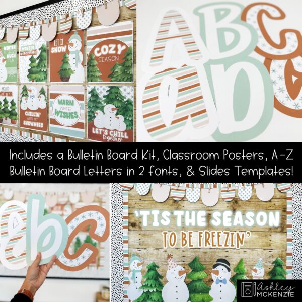 Winter Chill Bulletin Board, Posters, A-Z Letters, and Google Slides Templates Bundle - Seasonal Classroom Decor Winter Chill Bulletin Board, Posters, A-Z Letters, and Google Slides Templates Bundle - Seasonal Classroom Decor