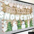 Winter Chill Bulletin Board, Posters, A-Z Letters, and Google Slides Templates Bundle - Seasonal Classroom Decor
