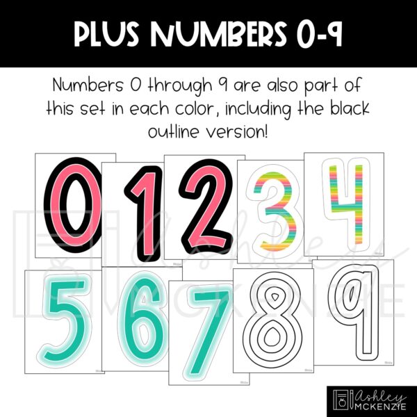 Neon Brights A-Z Bulletin Board Letters, Punctuation, and Numbers Neon Brights A-Z Bulletin Board Letters, Punctuation, and Numbers