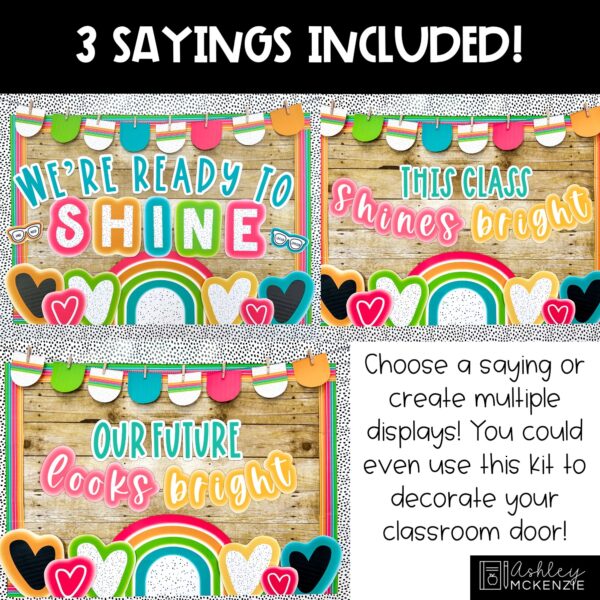 Neon Brights Back to School Bulletin Board, Posters, A-Z Letters, and Google Slides Templates Bundle - Classroom Decor Neon Brights Back to School Bulletin Board, Posters, A-Z Letters, and Google Slides Templates Bundle - Classroom Decor