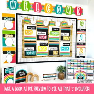 Neon Brights Themed Classroom Decor Bundle