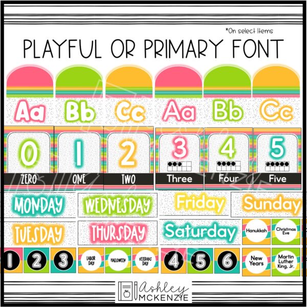 Neon Brights Classroom Decor Bundle Neon Brights Classroom Decor Bundle