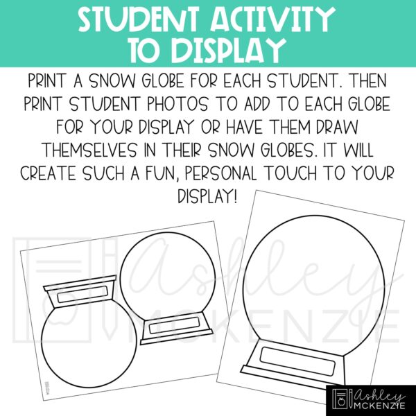 Winter Snow Globe Bulletin Board or Door Decor Winter Snow Globe Bulletin Board or Door Decor