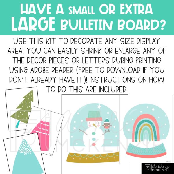 Winter Snow Globe Bulletin Board or Door Decor Winter Snow Globe Bulletin Board or Door Decor