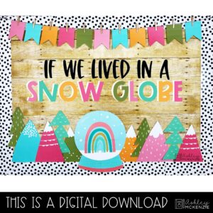 Winter Snow Globe Bulletin Board or Door Decor Winter Snow Globe Bulletin Board or Door Decor