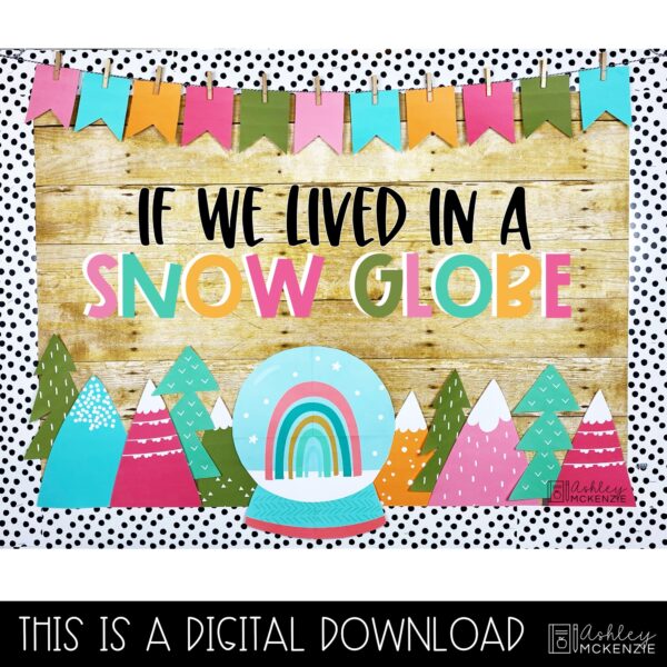 Winter Snow Globe Bulletin Board or Door Decor Winter Snow Globe Bulletin Board or Door Decor