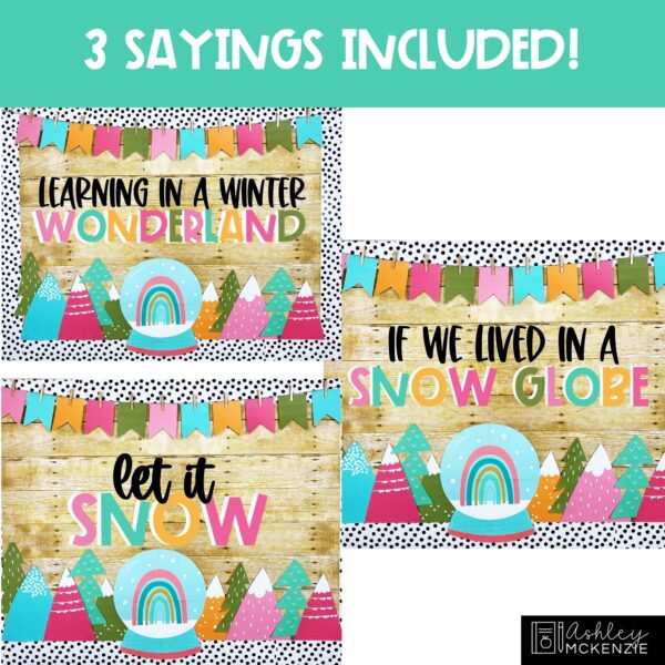 Winter Snow Globe Bulletin Board or Door Decor Winter Snow Globe Bulletin Board or Door Decor