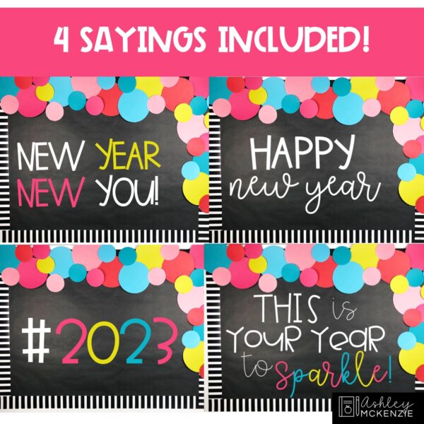New Years Resolutions Craftivity & Bulletin Board or Door Decor New Years Resolutions Craftivity & Bulletin Board or Door Decor