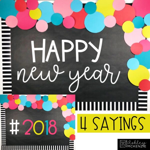 New Years Resolutions Craftivity & Bulletin Board or Door Decor New Years Resolutions Craftivity & Bulletin Board or Door Decor