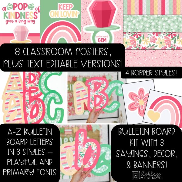 Valentine Pop Bulletin Board, Posters, A-Z Letters, and Google Slides Templates Bundle - Seasonal Classroom Decor Valentine Pop Bulletin Board, Posters, A-Z Letters, and Google Slides Templates Bundle - Seasonal Classroom Decor