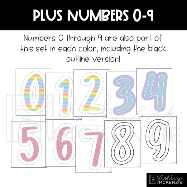 Pastel Sweets Primary Font A-Z Bulletin Board Letters, Punctuation, and Numbers Pastel Sweets Primary Font A-Z Bulletin Board Letters, Punctuation, and Numbers
