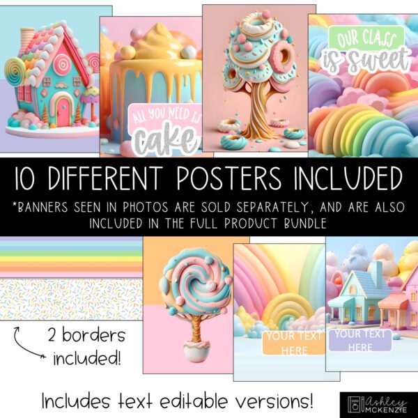 Pastel Sweets Classroom Decor | Classroom Posters - Editable! Pastel Sweets Classroom Decor | Classroom Posters - Editable!