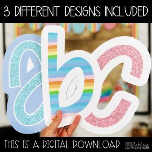 Pastel Sweets A-Z Bulletin Board Letters, Punctuation, and Numbers