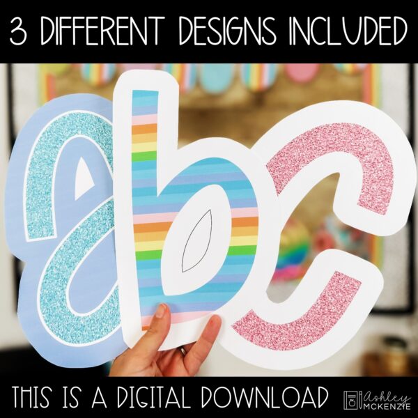 Pastel Sweets A-Z Bulletin Board Letters, Punctuation, and Numbers Pastel Sweets A-Z Bulletin Board Letters, Punctuation, and Numbers