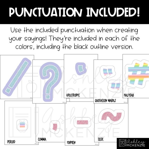 Pastel Sweets A-Z Bulletin Board Letters, Punctuation, and Numbers Pastel Sweets A-Z Bulletin Board Letters, Punctuation, and Numbers