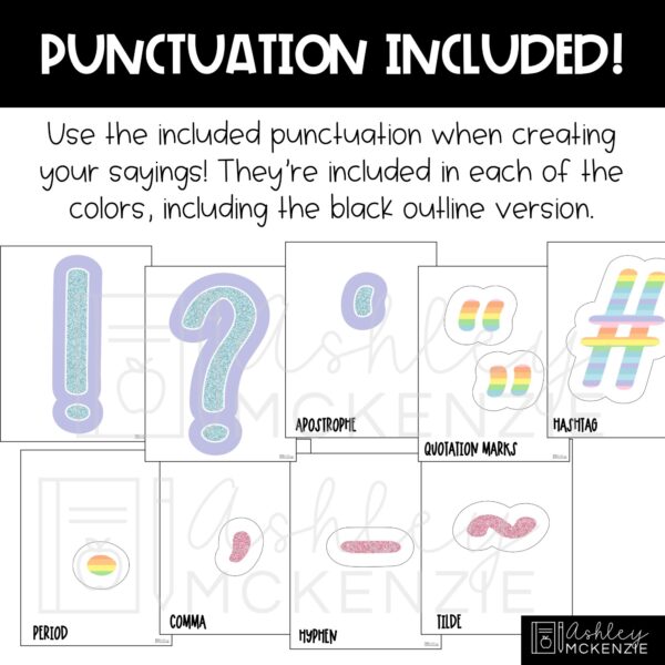 Pastel Sweets Primary Font A-Z Bulletin Board Letters, Punctuation, and Numbers Pastel Sweets Primary Font A-Z Bulletin Board Letters, Punctuation, and Numbers