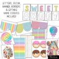 Pastel Sweets Back to School Bulletin Board Kit