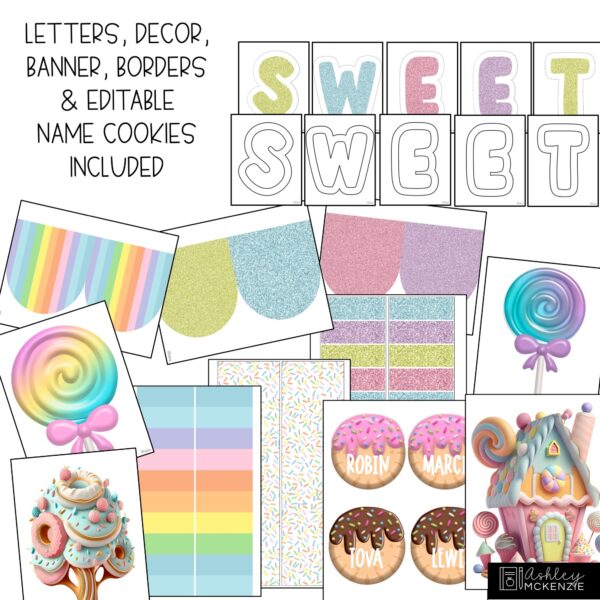Pastel Sweets Back to School Bulletin Board Kit Pastel Sweets Back to School Bulletin Board Kit