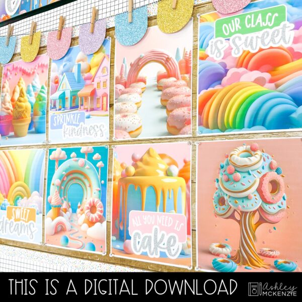 Pastel Sweets Back to School Bulletin Board, Posters, A-Z Letters, and Google Slides Templates Bundle - Classroom Decor Pastel Sweets Back to School Bulletin Board, Posters, A-Z Letters, and Google Slides Templates Bundle - Classroom Decor