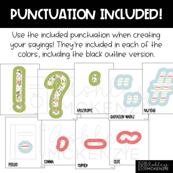 Spring Fresh Start Primary Font A-Z Bulletin Board Letters, Punctuation, and Numbers Spring Fresh Start Primary Font A-Z Bulletin Board Letters, Punctuation, and Numbers