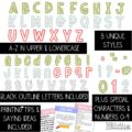 Spring Fresh Start A-Z Bulletin Board Letters, Punctuation, and Numbers