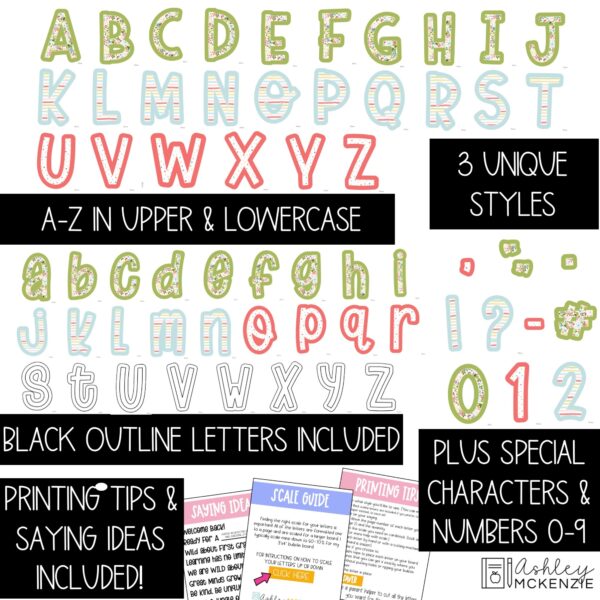 Spring Fresh Start A-Z Bulletin Board Letters, Punctuation, and Numbers Spring Fresh Start A-Z Bulletin Board Letters, Punctuation, and Numbers