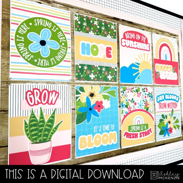 Spring Fresh Start Classroom Decor | Classroom Posters - Editable! Spring Fresh Start Classroom Decor | Classroom Posters - Editable!