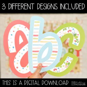 Spring Fresh Start A-Z Bulletin Board Letters, Punctuation, and Numbers