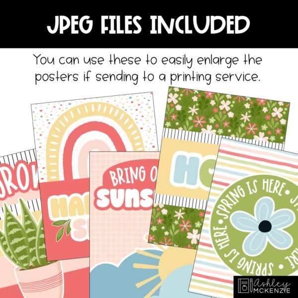 Spring Fresh Start Classroom Decor | Classroom Posters - Editable! Spring Fresh Start Classroom Decor | Classroom Posters - Editable!