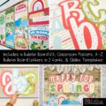 Spring Fresh Start Bulletin Board, Posters, A-Z Letters, and Google Slides Templates Bundle - Seasonal Classroom Decor