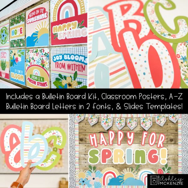 Spring Fresh Start Bulletin Board, Posters, A-Z Letters, and Google Slides Templates Bundle - Seasonal Classroom Decor Spring Fresh Start Bulletin Board, Posters, A-Z Letters, and Google Slides Templates Bundle - Seasonal Classroom Decor