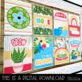 Spring Fresh Start Bulletin Board, Posters, A-Z Letters, and Google Slides Templates Bundle - Seasonal Classroom Decor