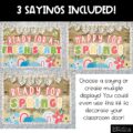 Spring Fresh Start Bulletin Board, Posters, A-Z Letters, and Google Slides Templates Bundle - Seasonal Classroom Decor